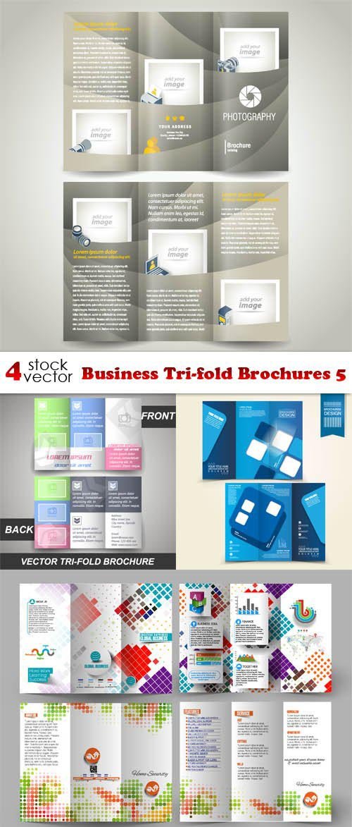 Vectors - Business Tri-fold Brochures 5