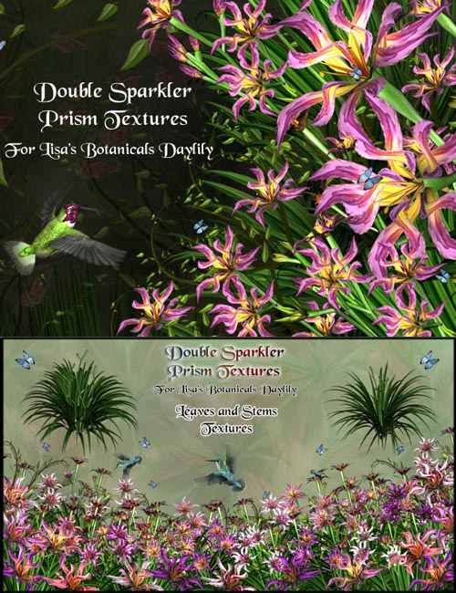 Double Sparkler Prism Textures for Lisa's Botanicals Daylily