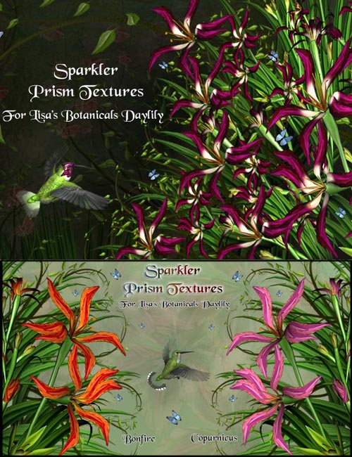 Sparkler Prism Textures for Lisa's Botanicals Daylily