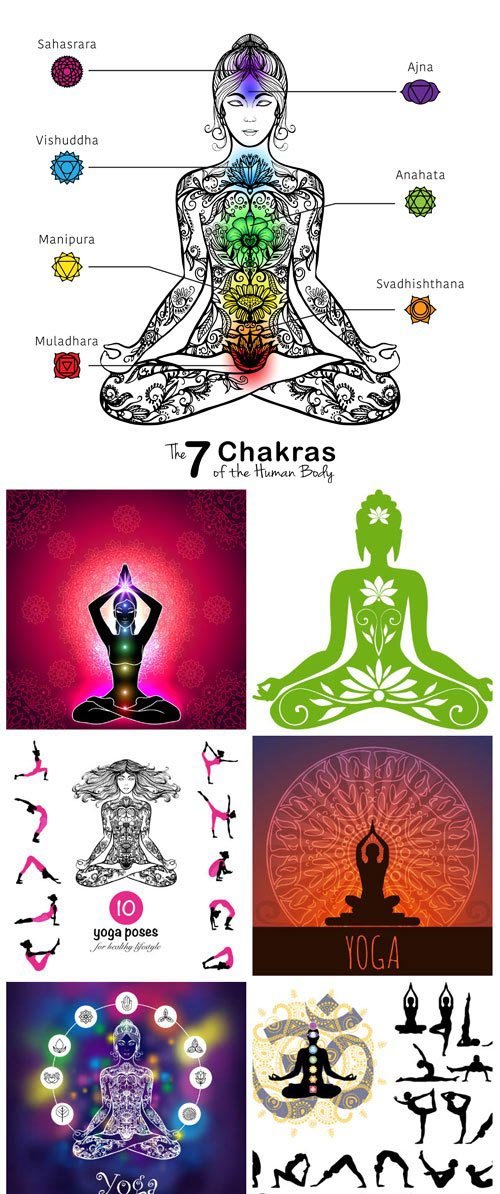 Yoga poses asanas pictograms composition poster