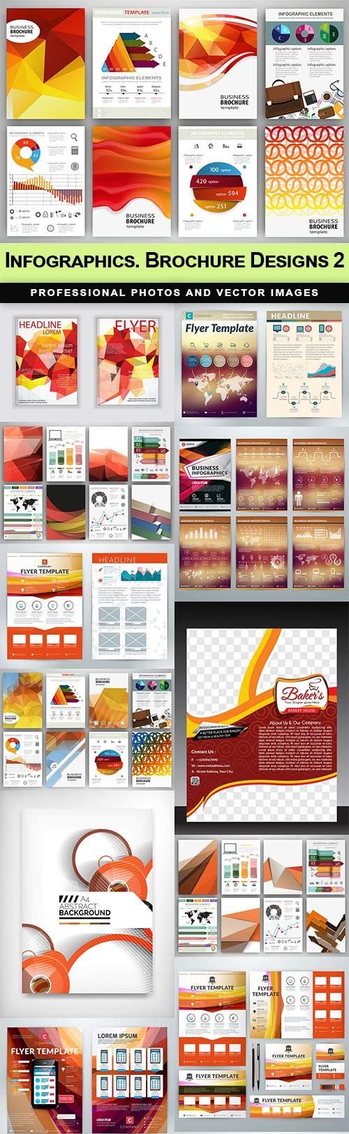 Infographics. Brochure Designs 2 - 23 EPS