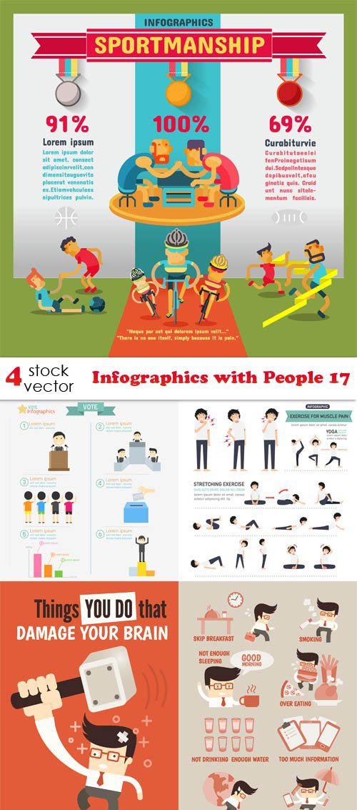 Vectors - Infographics with People 17