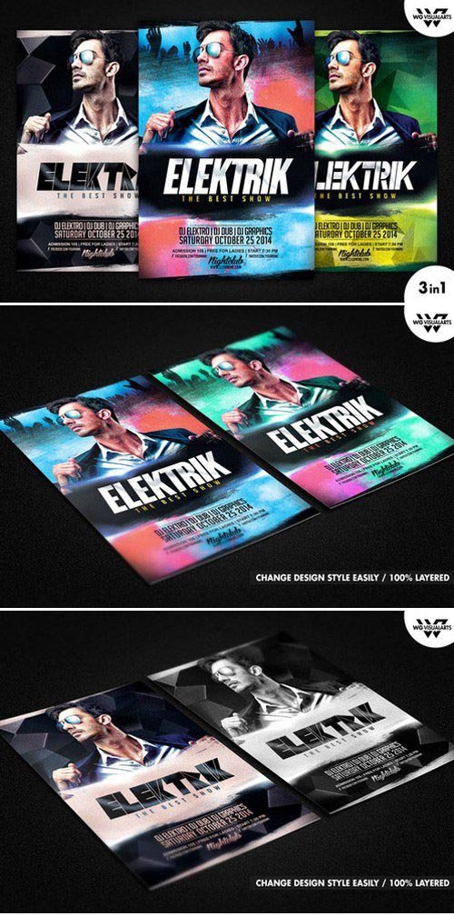 CM - DEEJAY ELECTRO Flyer Template 394729