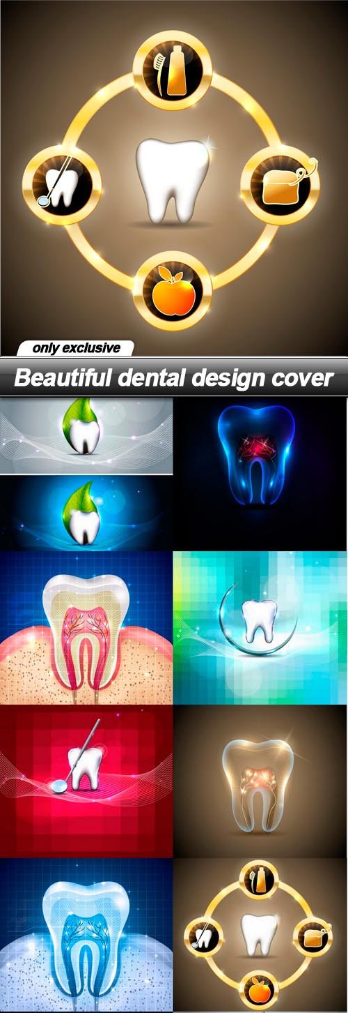 Beautiful dental design cover - 10 EPS