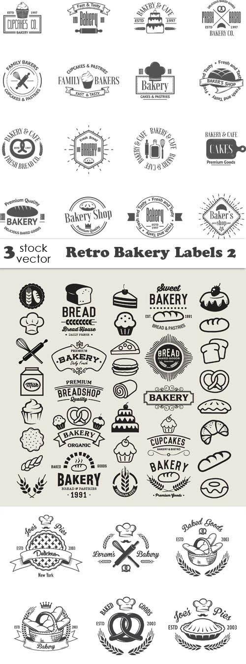 Vectors - Retro Bakery Labels 2
