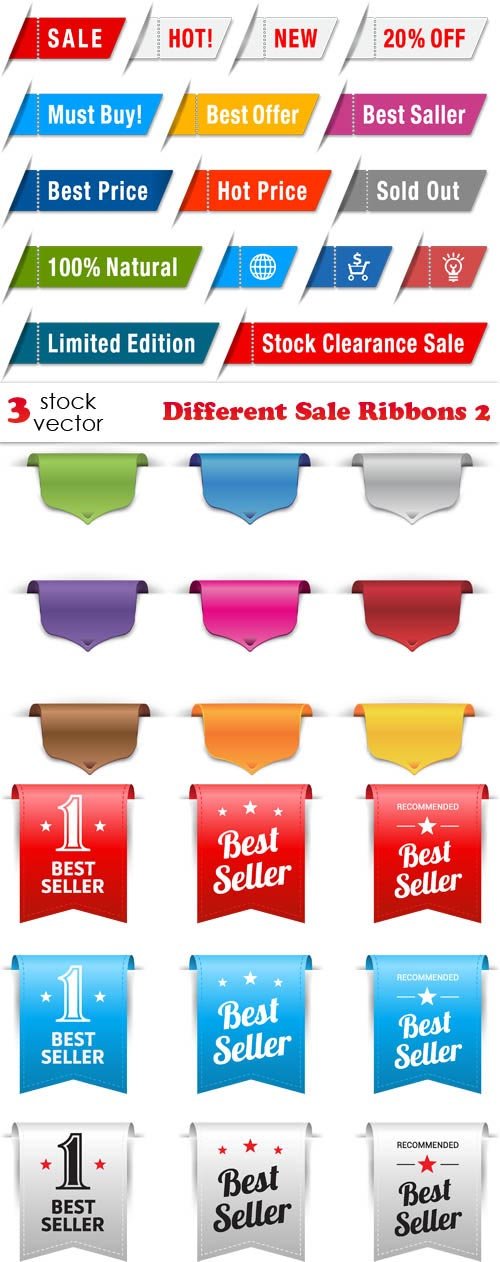 Vectors - Different Sale Ribbons 2