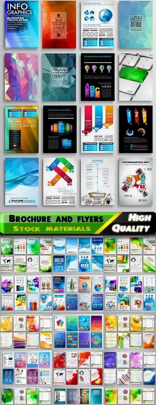 Brochure and flyers template design in vector from stock #62 - 25 Eps