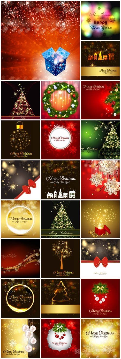 Christmas, New Year, backgrounds, elements, vector illustration