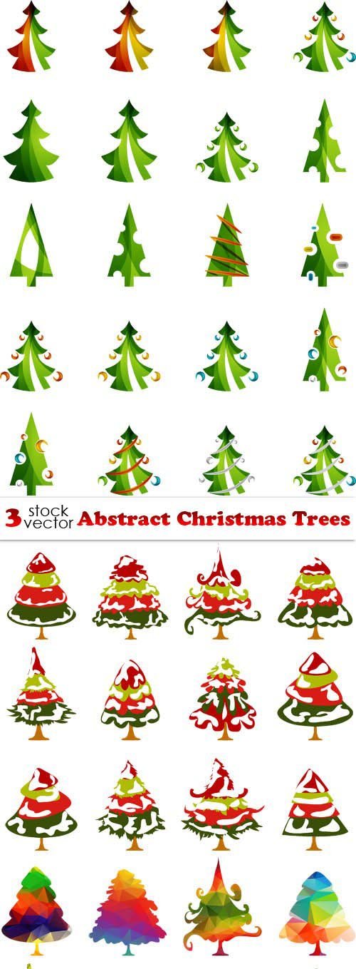 Vectors - Abstract Christmas Trees