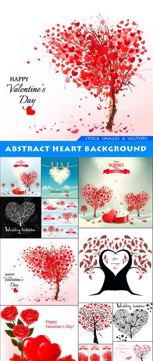 Abstract heart background 12X EPS