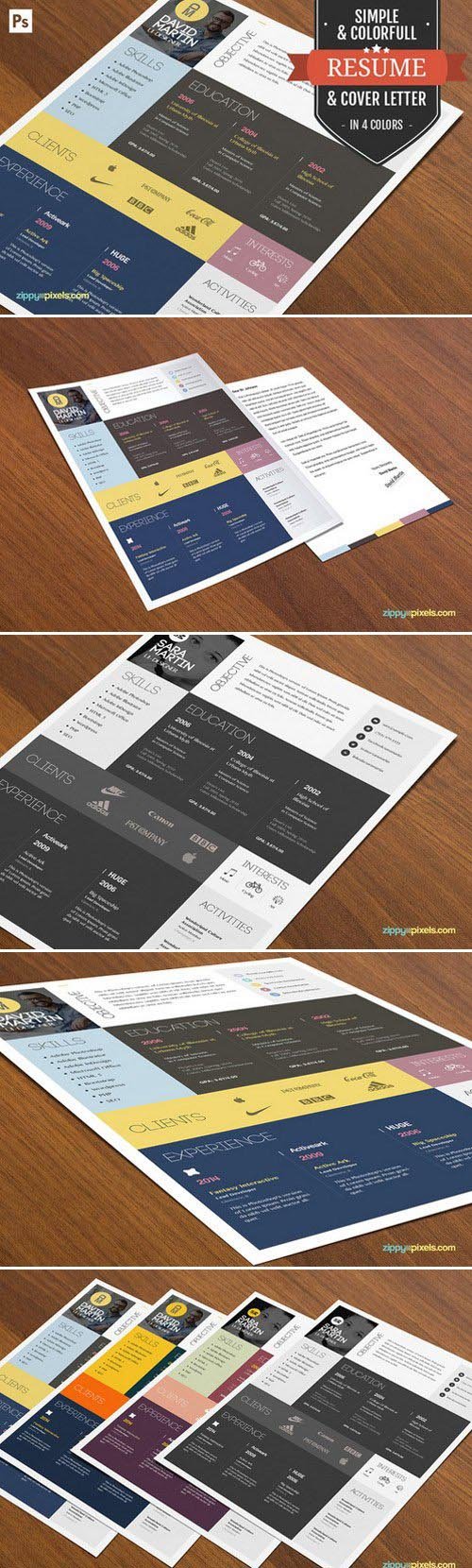 CM - Resume/Cover Letter Template Layout 394480