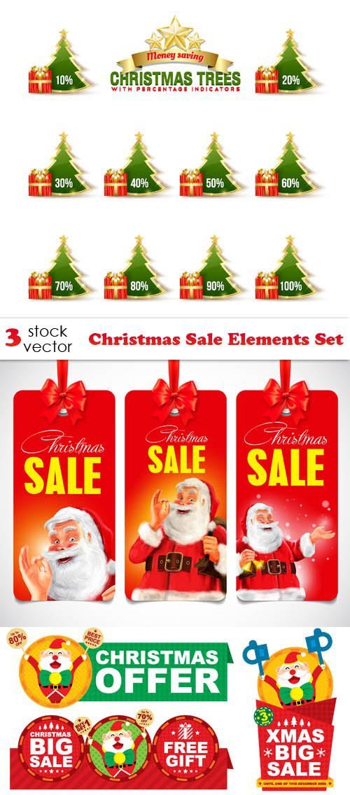 Vectors - Christmas Sale Elements Set
