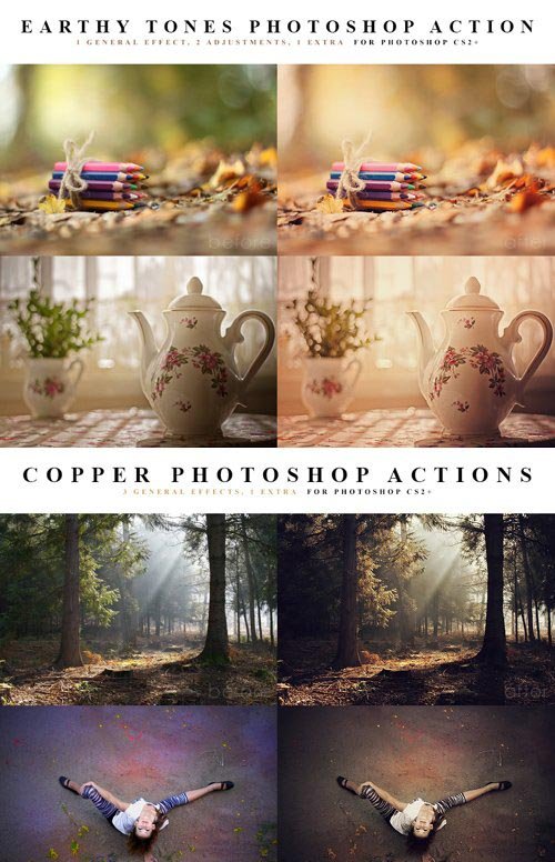 Photoshop Actions - Copper & Earthy Tones