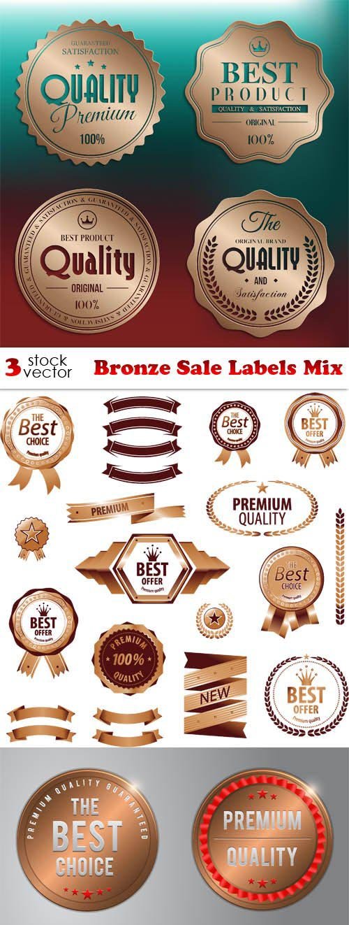 Vectors - Bronze Sale Labels Mix