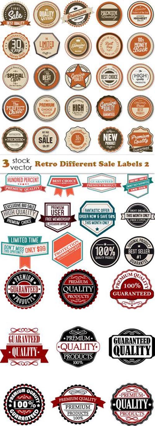 Vectors - Retro Different Sale Labels 2