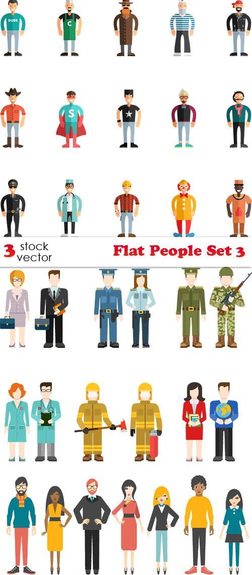 Vectors - Flat People Set 3