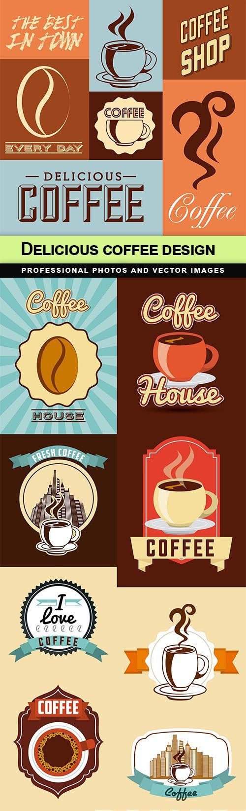 Delicious coffee design - 15 EPS