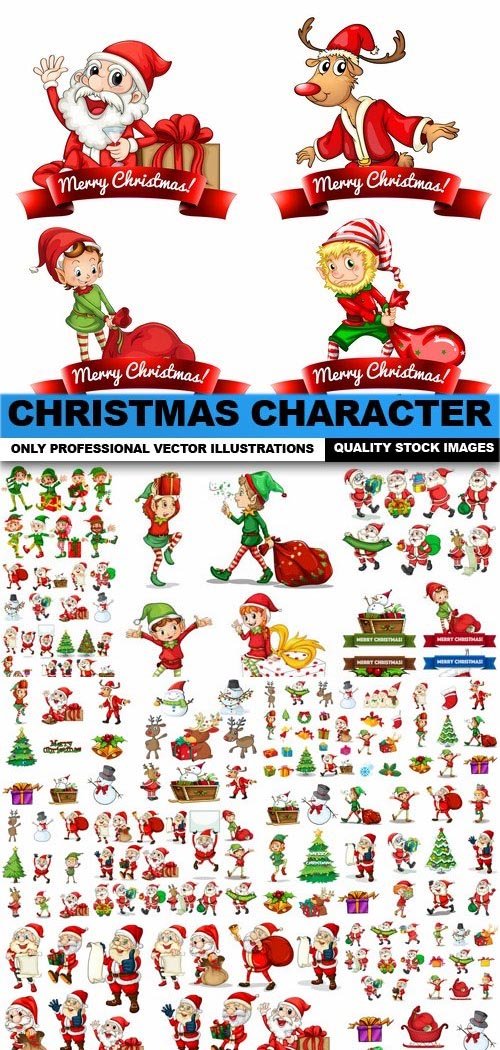 Illustration Christmas Character - 25 Vector