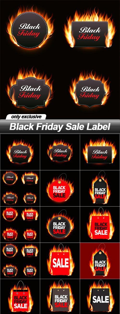 Black Friday Sale Label - 17 EPS
