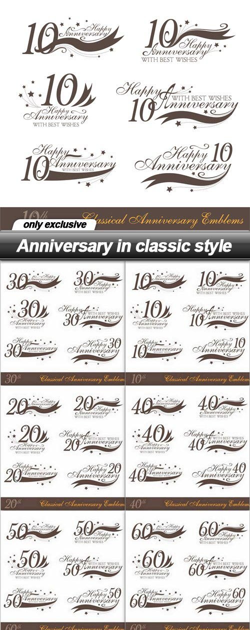Anniversary in classic style - 10 EPS
