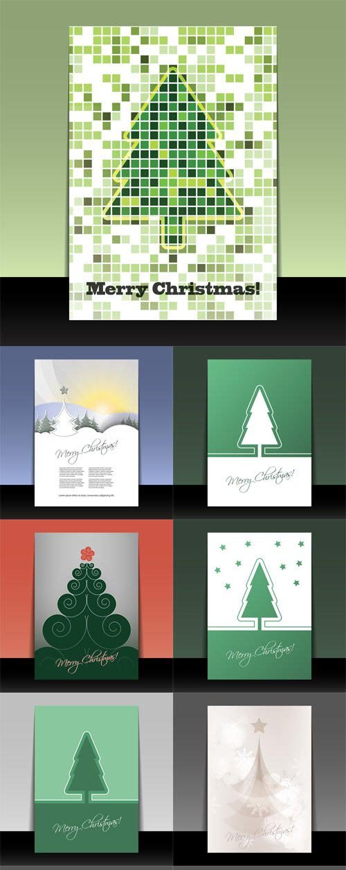10 Vector Christmas Flyer or Cover Design