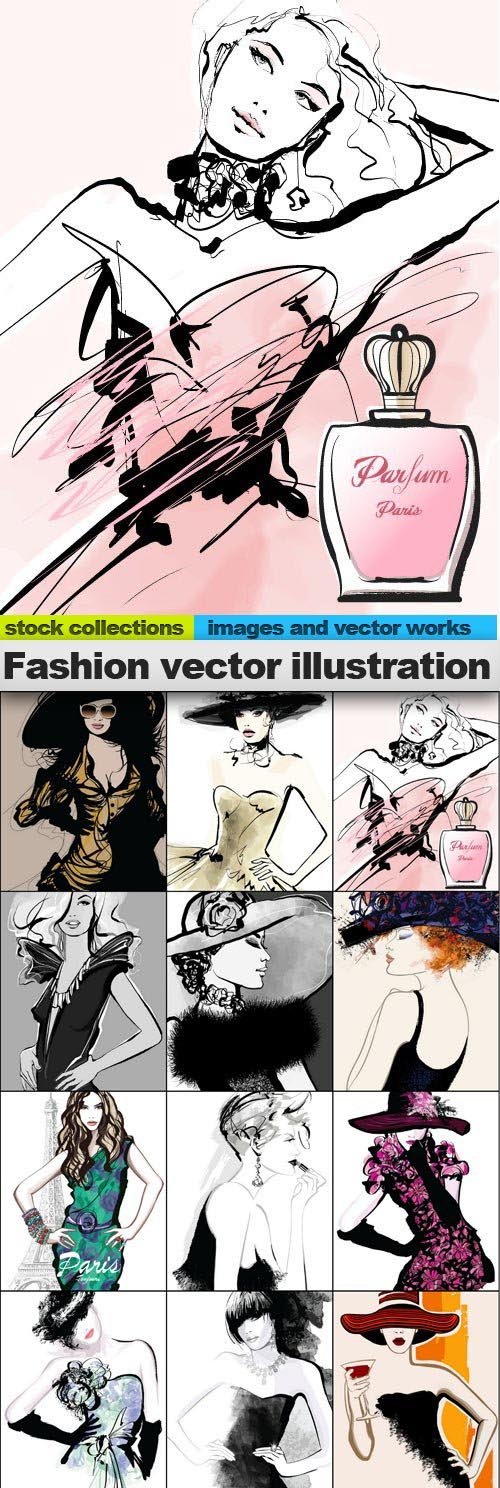Fashion vector illustration, 15 x EPS