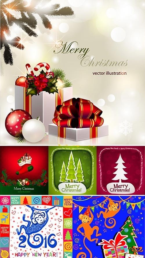Stock Christmas tree, Christmas background vector image 
