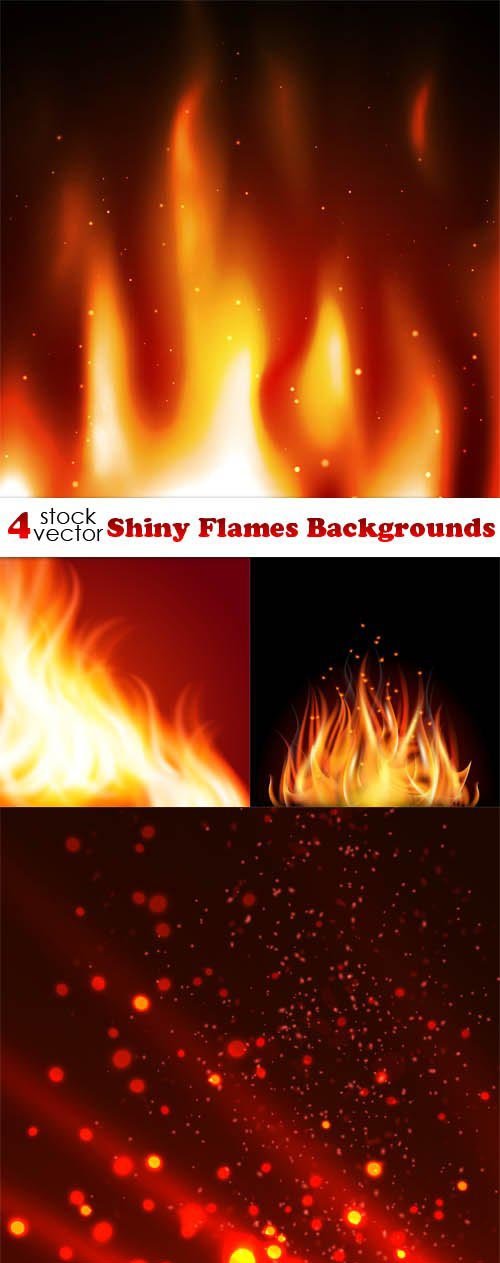 Vectors - Shiny Flames Backgrounds