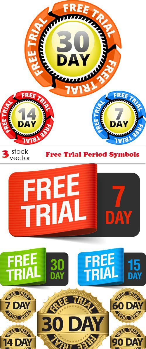 Vectors - Free Trial Period Symbols