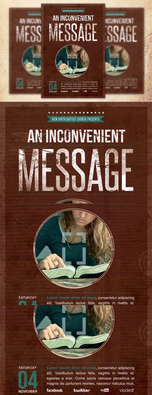 CM - An Inconvenient Message Church Flyer 79200
