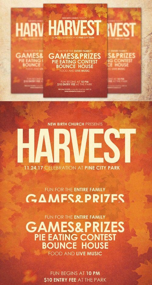 CM - Harvest Celebration Church Flyer 81353