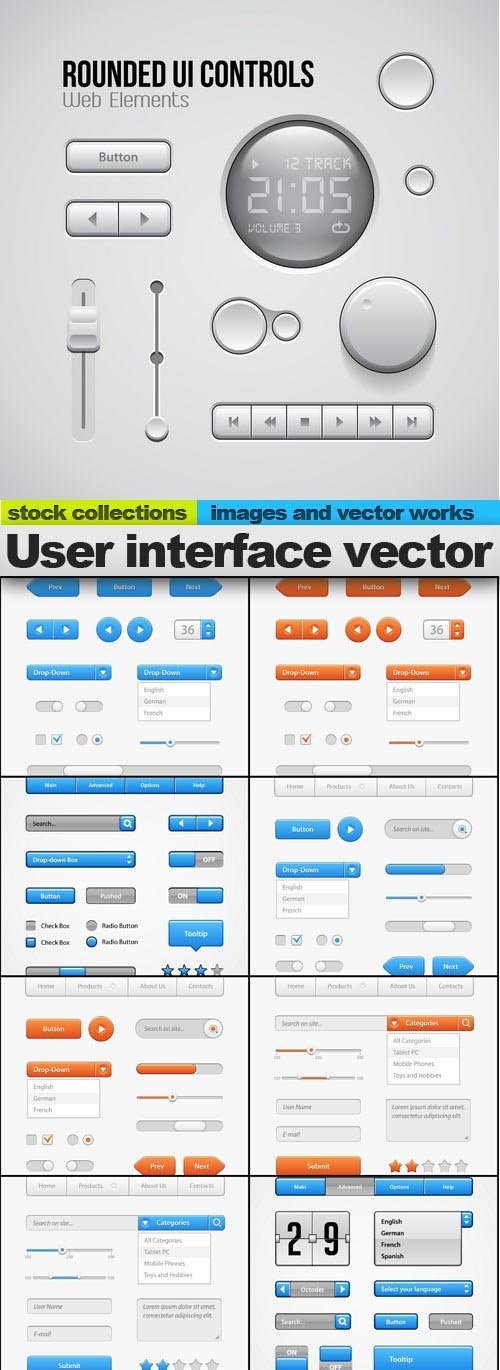 User interface vector, 10 xEPS