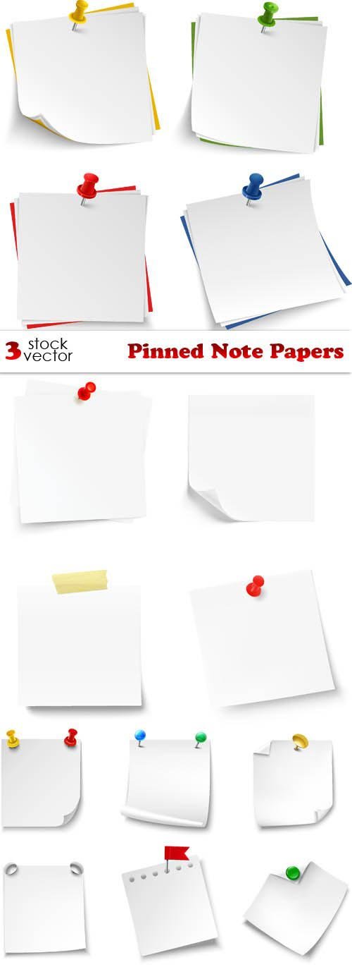 Vectors - Pinned Note Papers