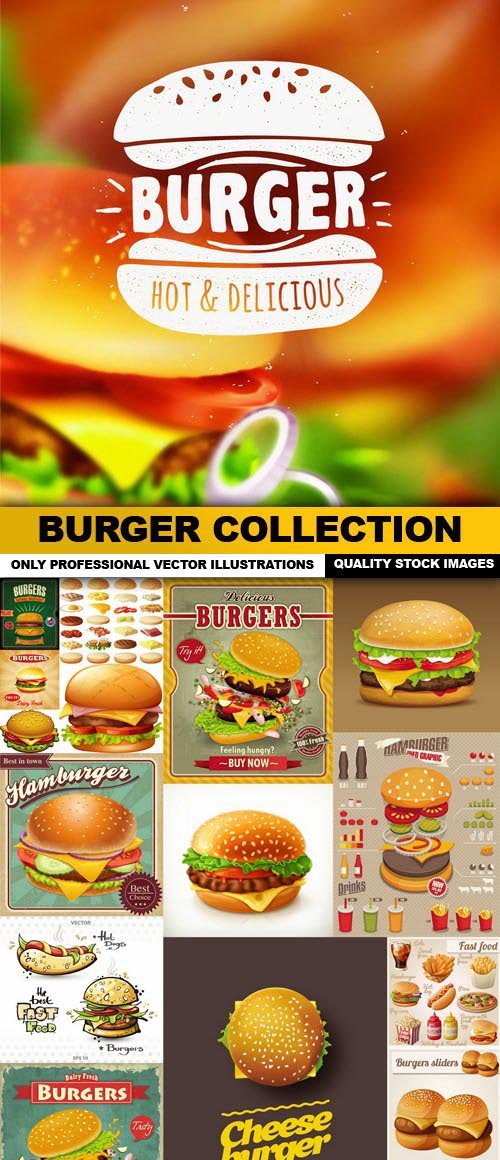 Burger Collection - 20 Vector