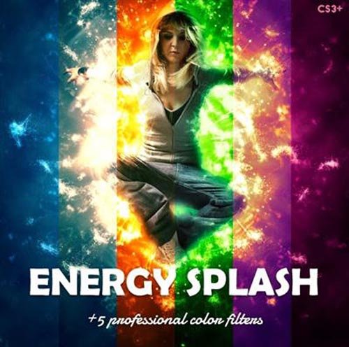 GraphicRiver - Energy Splash Photoshop Action 13402926