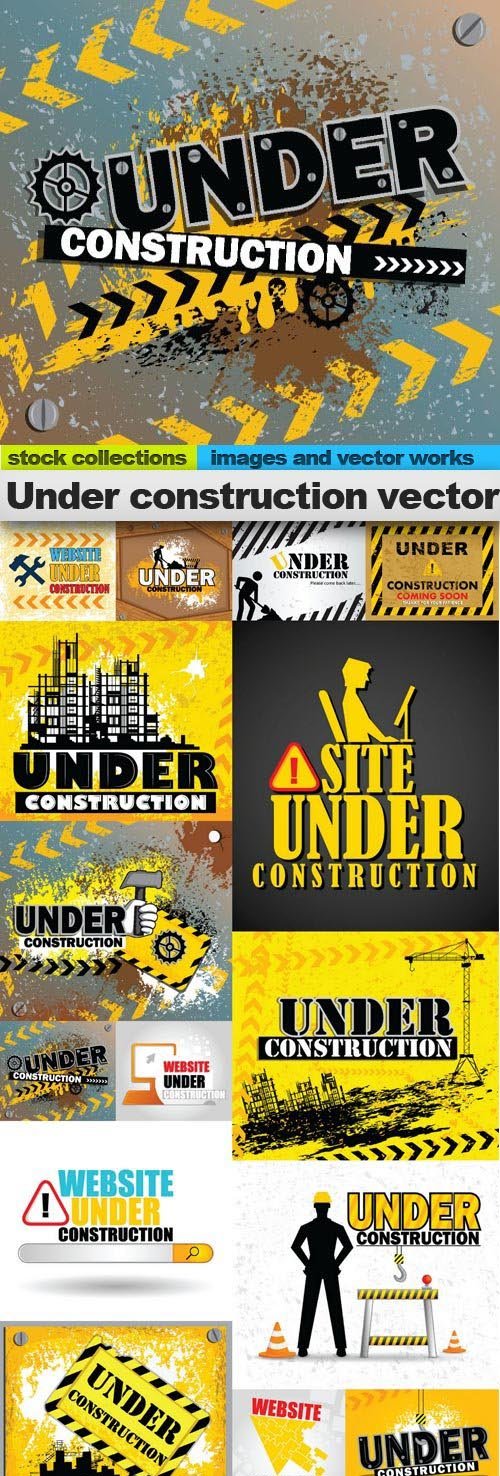 Under construction vector, 15 x EPS