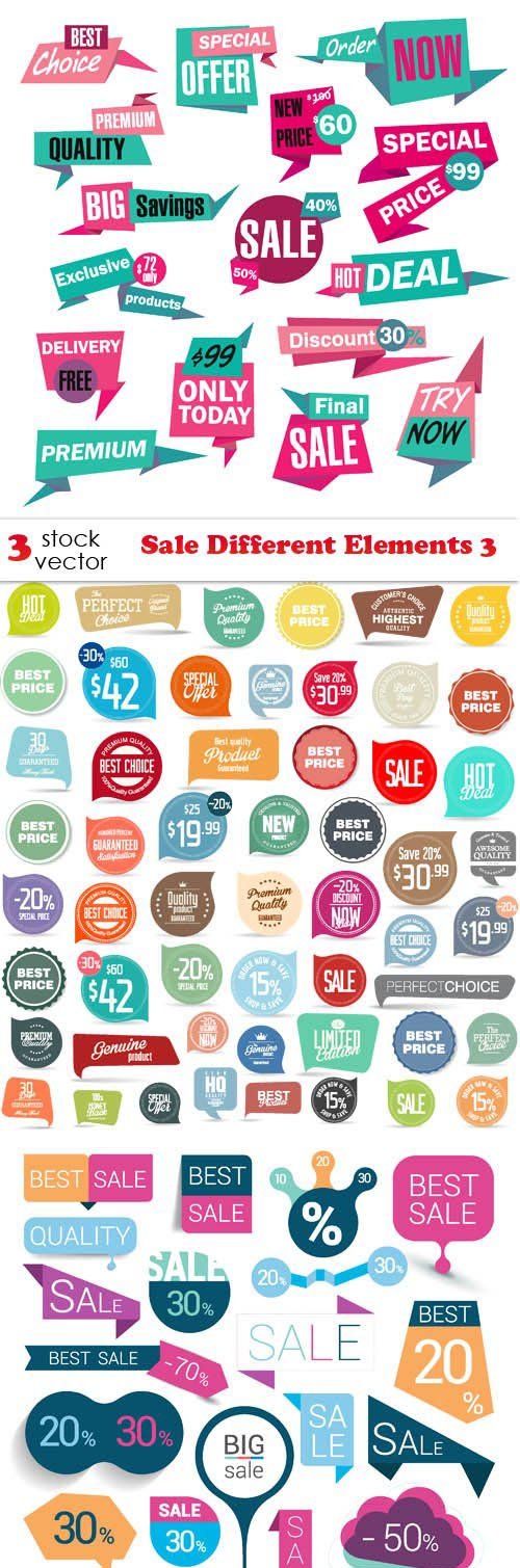 Vectors - Sale Different Elements 3