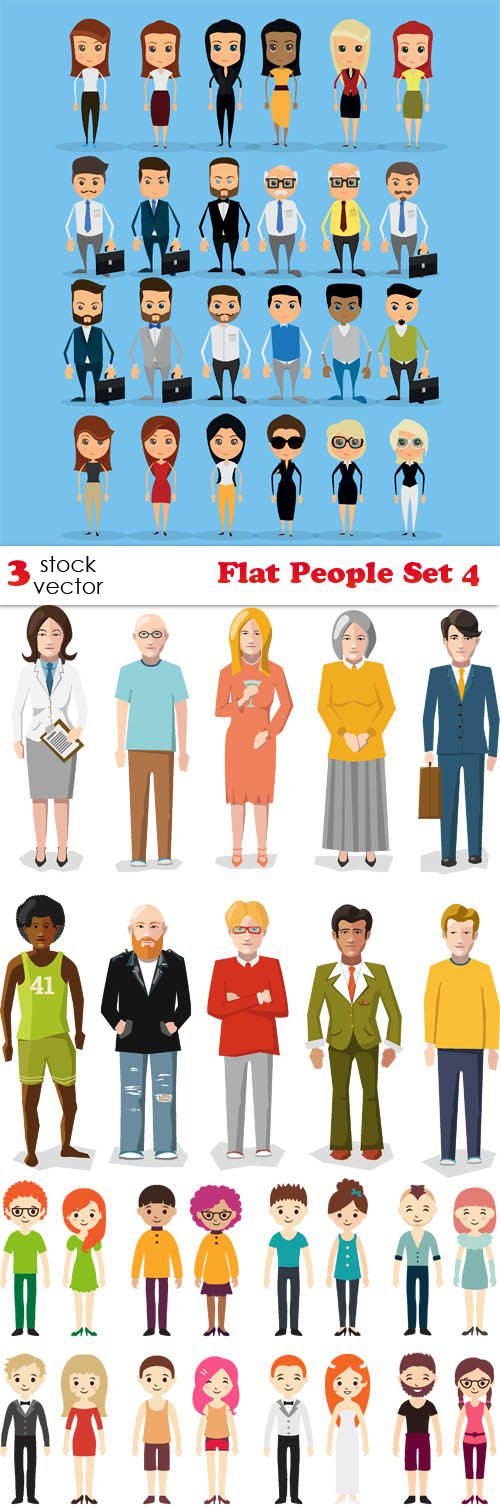Vectors - Flat People Set 4