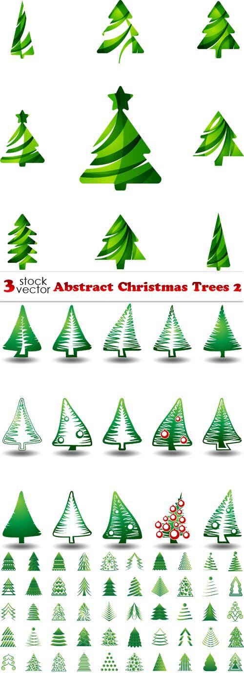 Vectors - Abstract Christmas Trees 2