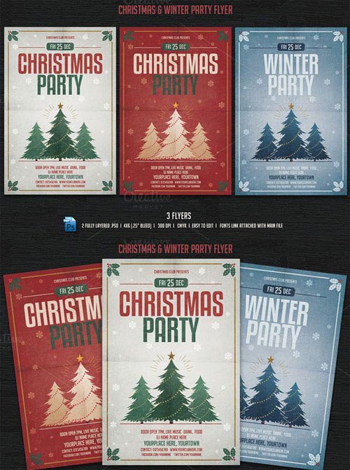 CM - Christmas & Winter Party Flyer 446615
