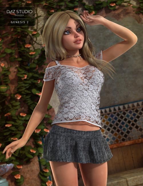 Little Flirt Outfit for Genesis 2 Female(s)