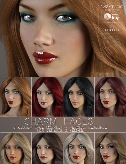 Charm Faces for Genesis 3 Female
