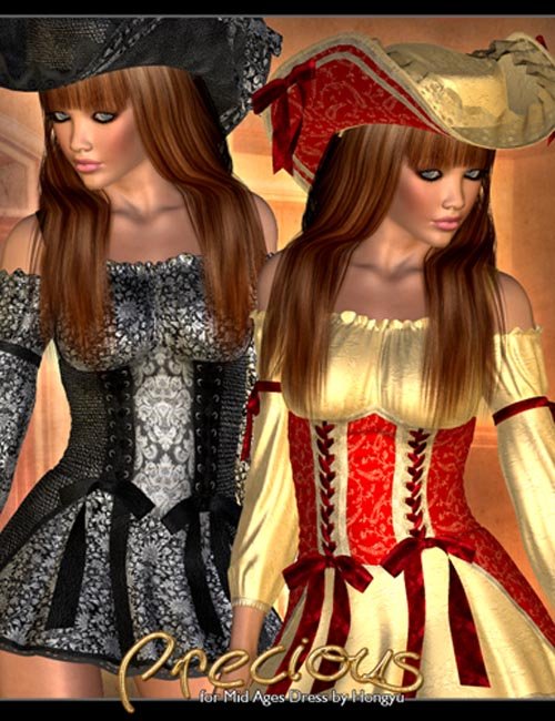 °Precious° Textures for Middle Ages Dress by Hongyu