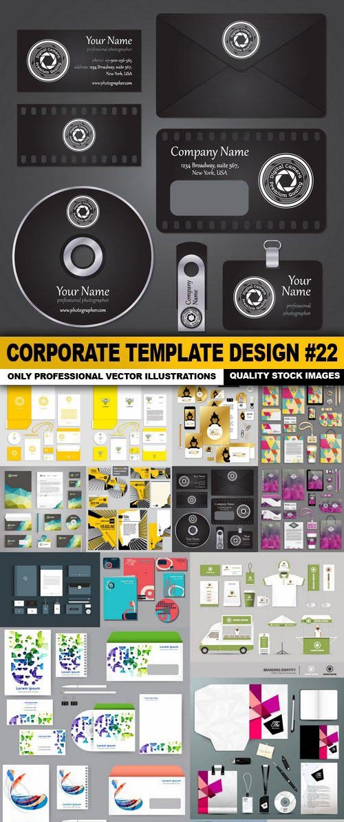 Corporate Template Design #22 - 16 Vector