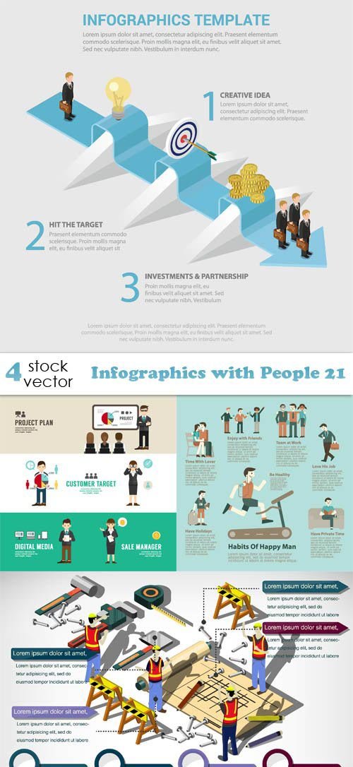 Vectors - Infographics with People 21