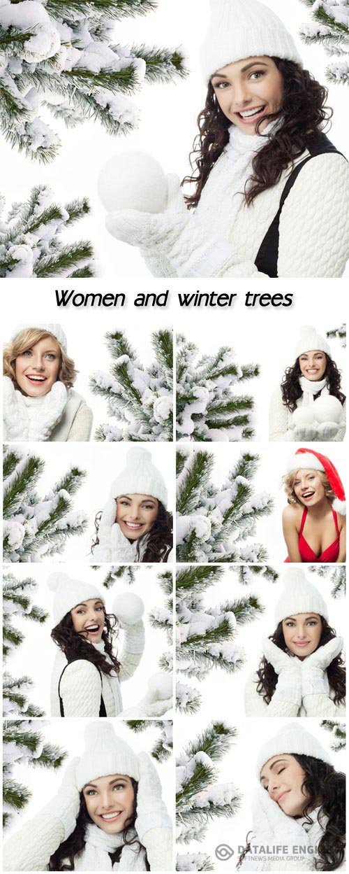 Women and winter trees