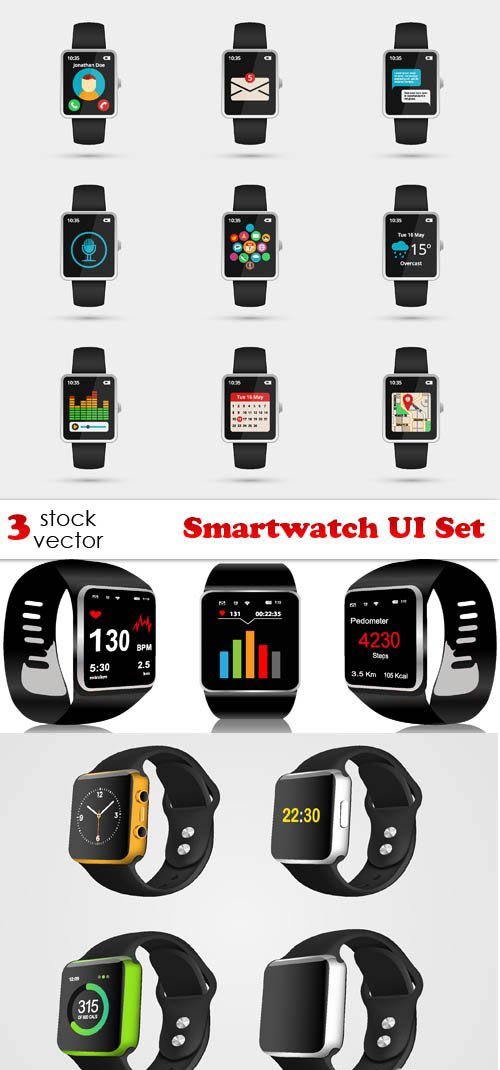 Vectors - Smartwatch UI Set