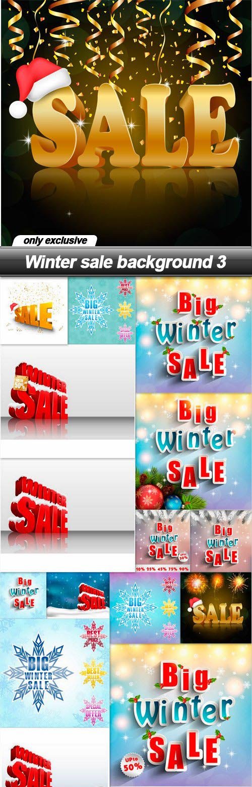 Winter sale background 3 - 16 EPS