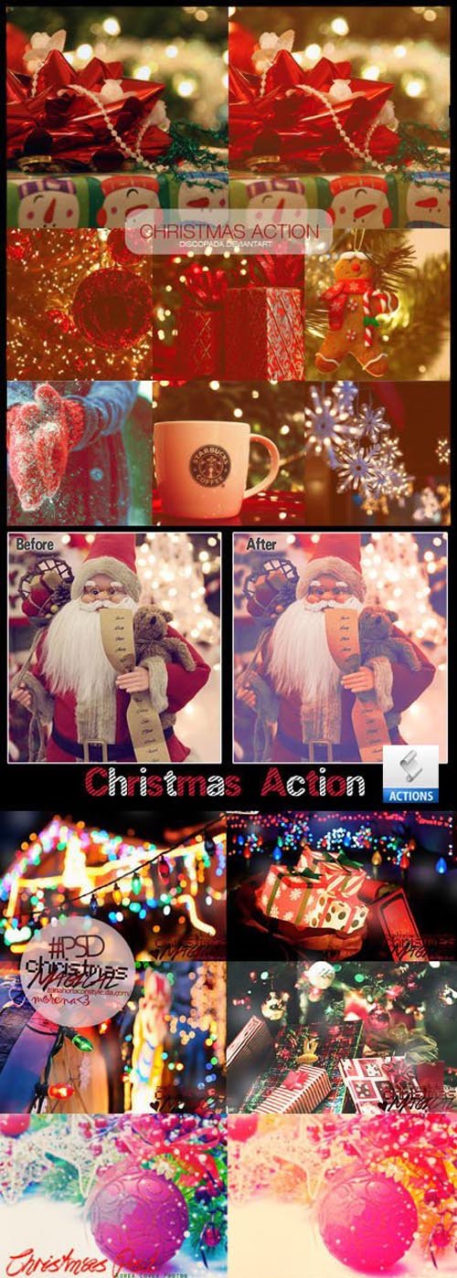 Magical Christmas Photoshop Actions & PSD Effects