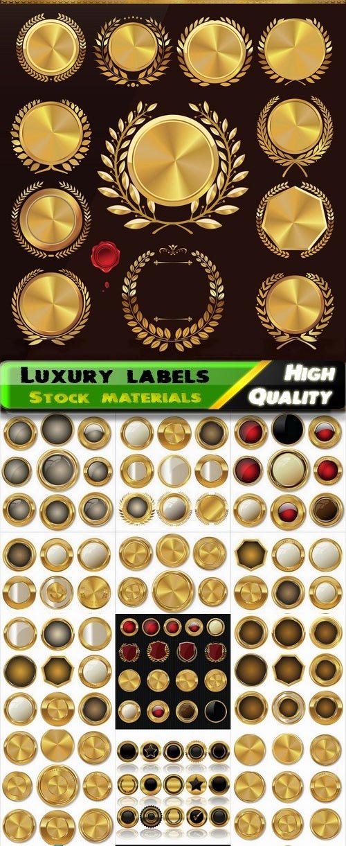 Vintage luxury frames and labels template design 2 - 25 Eps